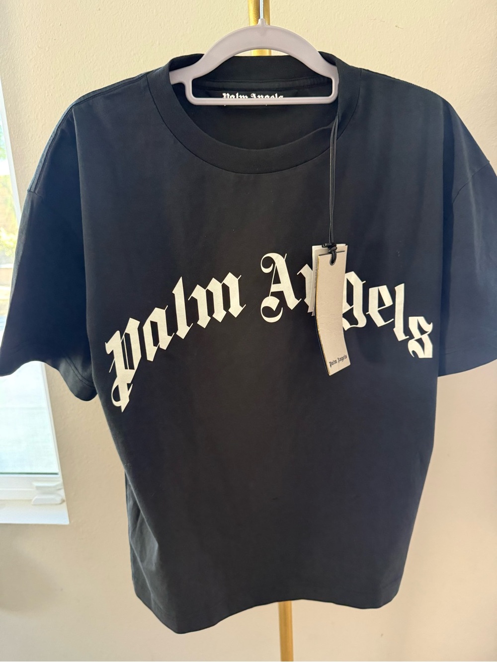 Palm Angels Curved Logo Regular Tee